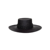 Black Straw Bolero Hat from Wasi in Natural Toquilla Straw for stylish sun protection
