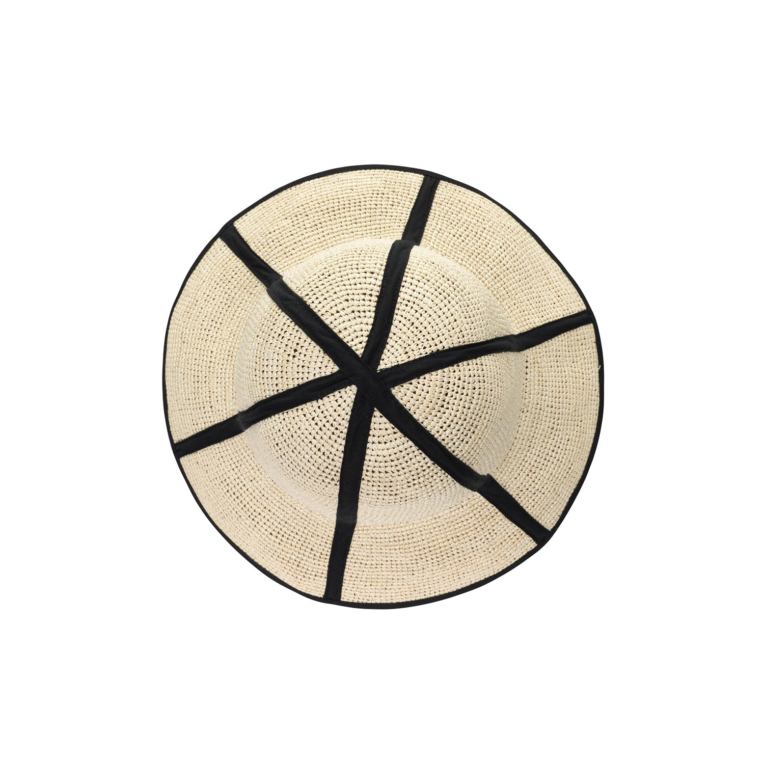 Sandra Foldable hat crafted from natural toquilla straw with a stylish black ribbon