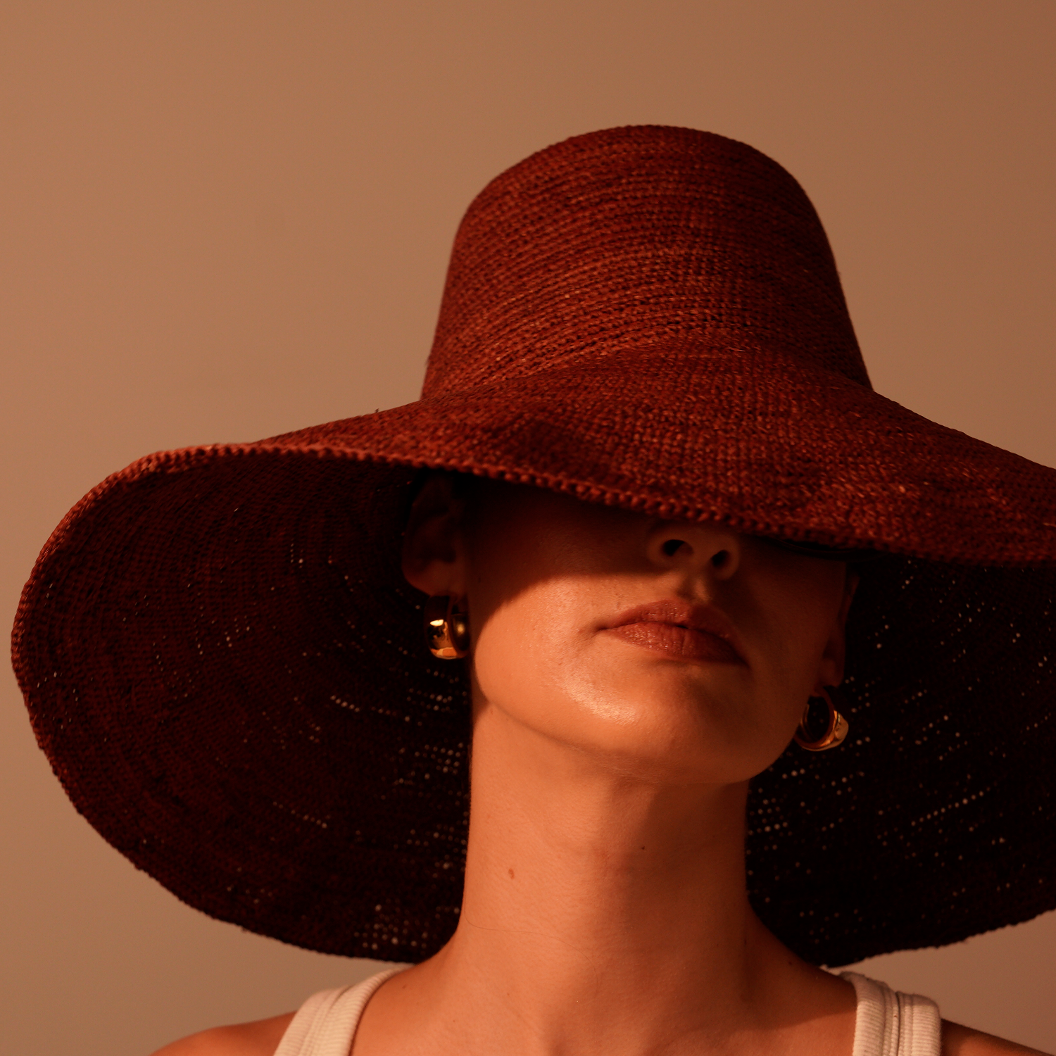 Wide-brimmed woven hat from Verona featuring an extra wide brim and packable design