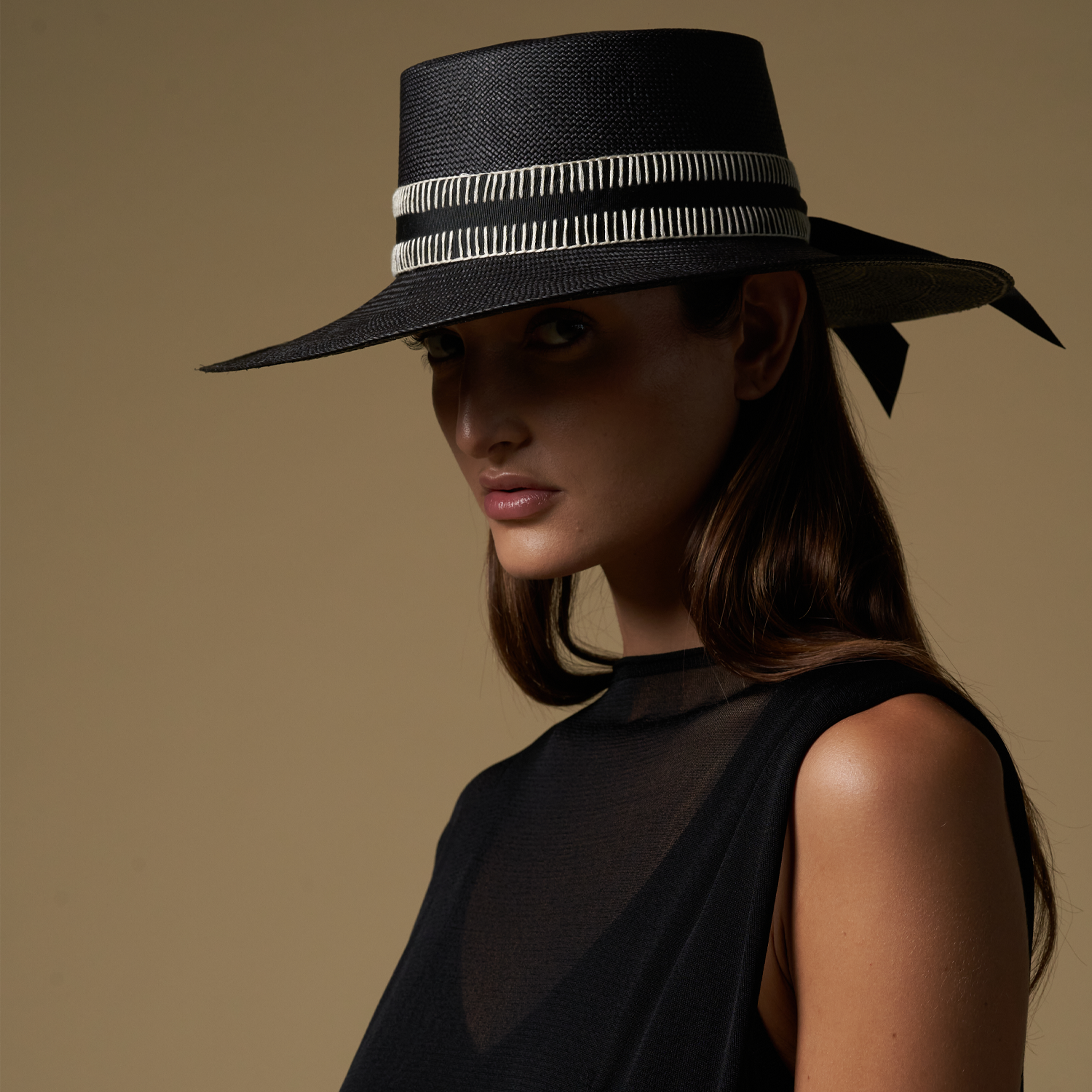 Mia - Hat - Artesano Handcrafted Toquilla Straw Hats Black