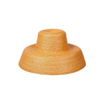 Woven straw sun hat made from natural mocora straw, perfect for sunny days in Bali