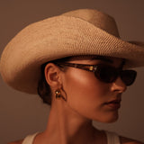 Woven straw cowboy hat made from Toquilla straw, a genuine Panama hat, ethically handcrafted