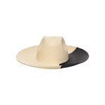 Two-tone straw fedora Cassis made from toquilla straw and ethically handcrafted