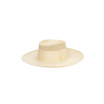 Cream-colored toquilla straw Ibiza Wide Brim hat, a genuine Panama hat for summer style