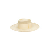 Cream-colored toquilla straw Ibiza Wide Brim hat, a genuine Panama hat for summer style