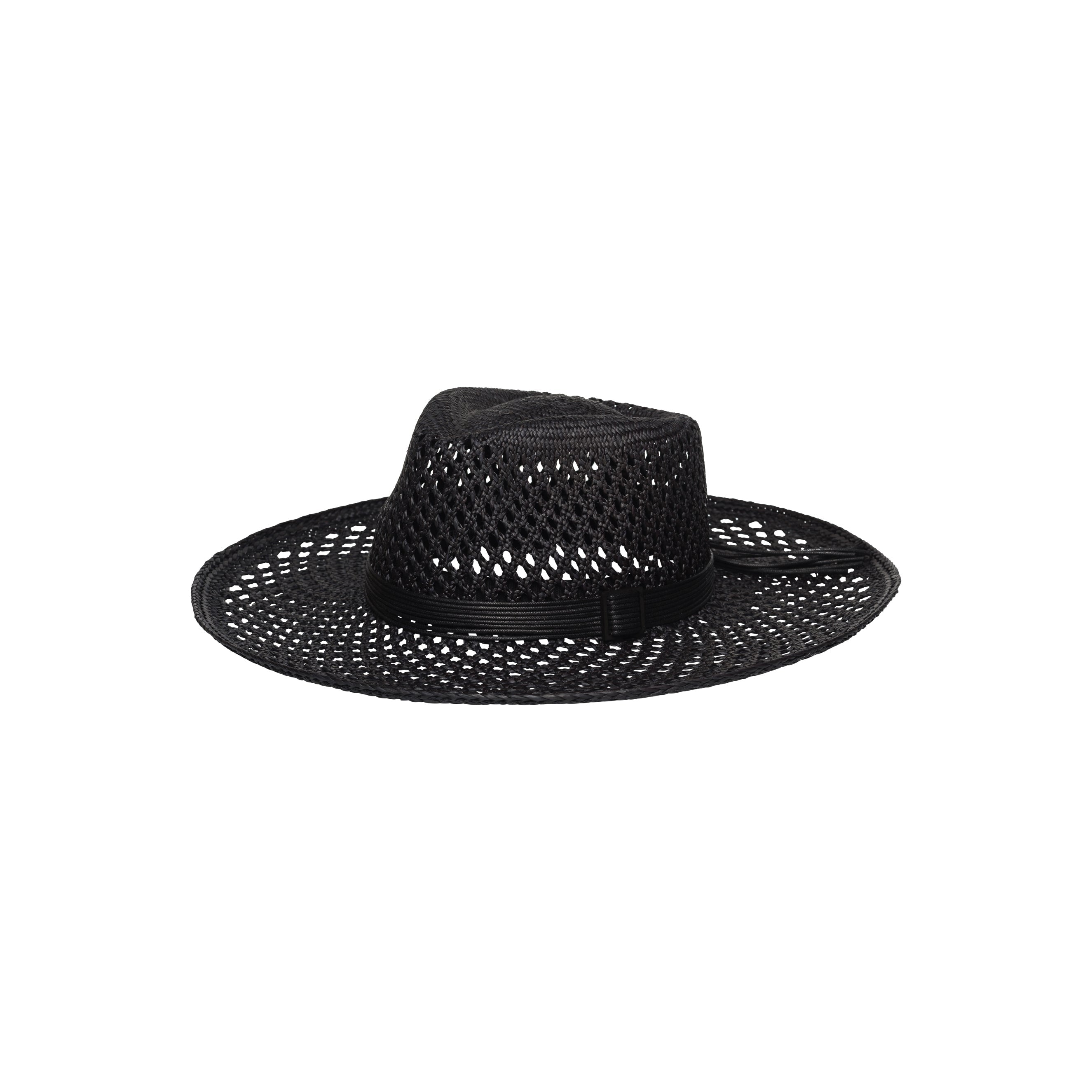 Lucia - Hat - Artesano Handcrafted Toquilla Straw Hats Black