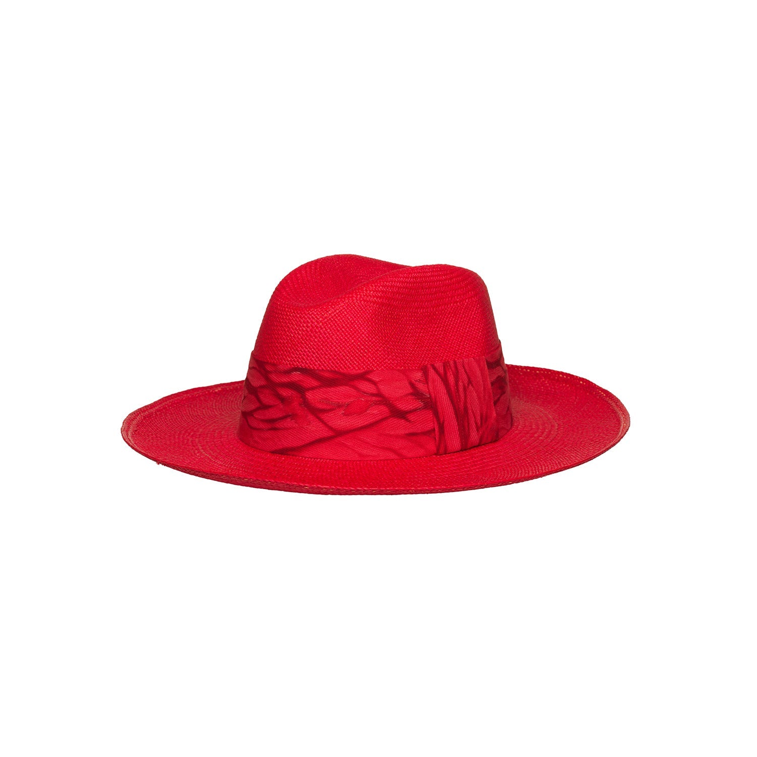 Azurra - Hat - Artesano Handcrafted Toquilla Straw Hats Red