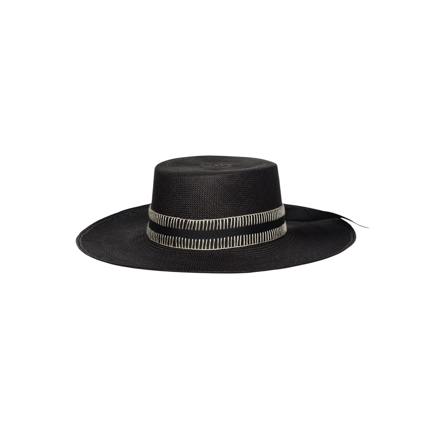 Mia - Hat - Artesano Handcrafted Toquilla Straw Hats Black