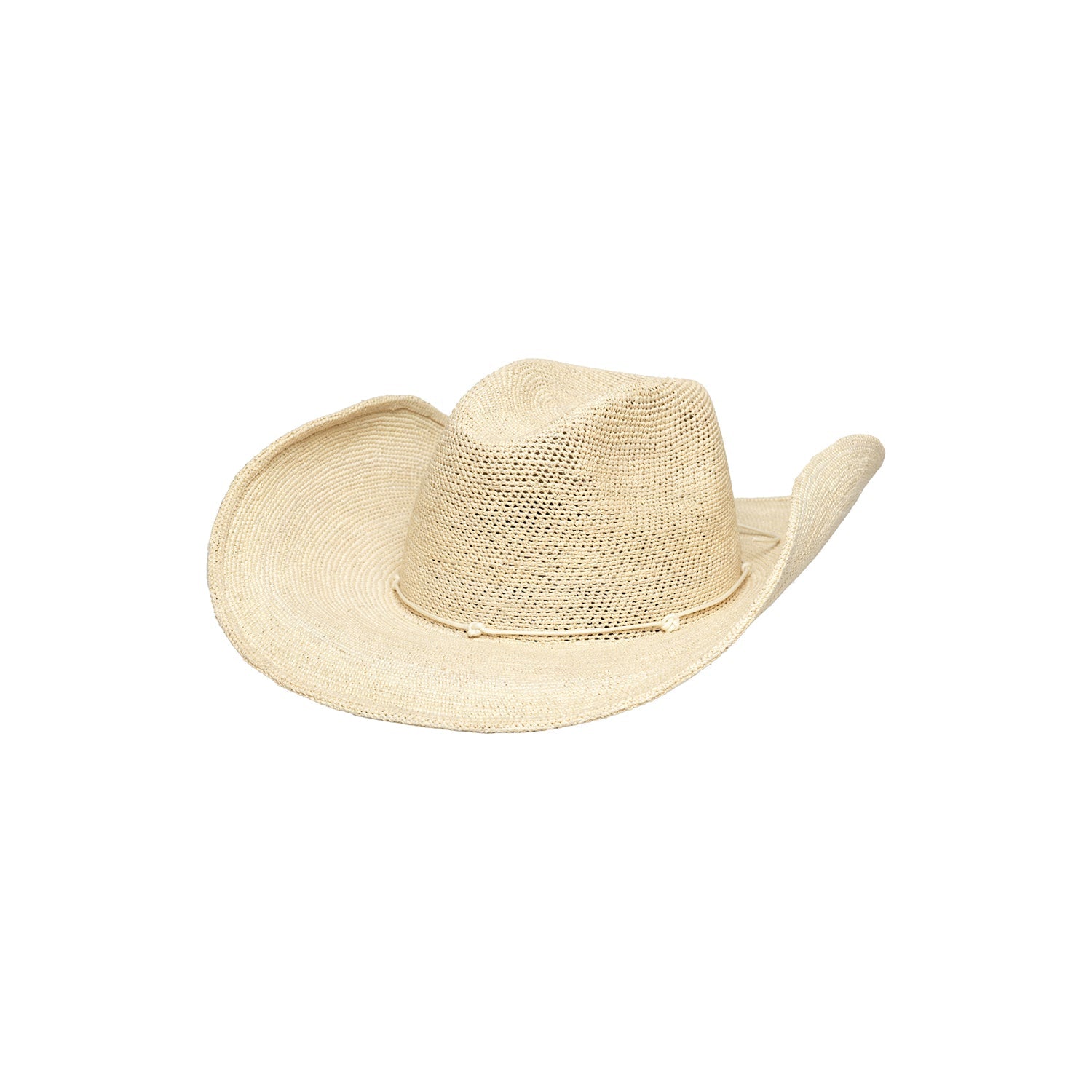 Woven straw cowboy hat made from Toquilla straw, a genuine Panama hat in sustainable materials