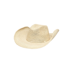 Woven straw cowboy hat made from Toquilla straw, a genuine Panama hat in sustainable materials