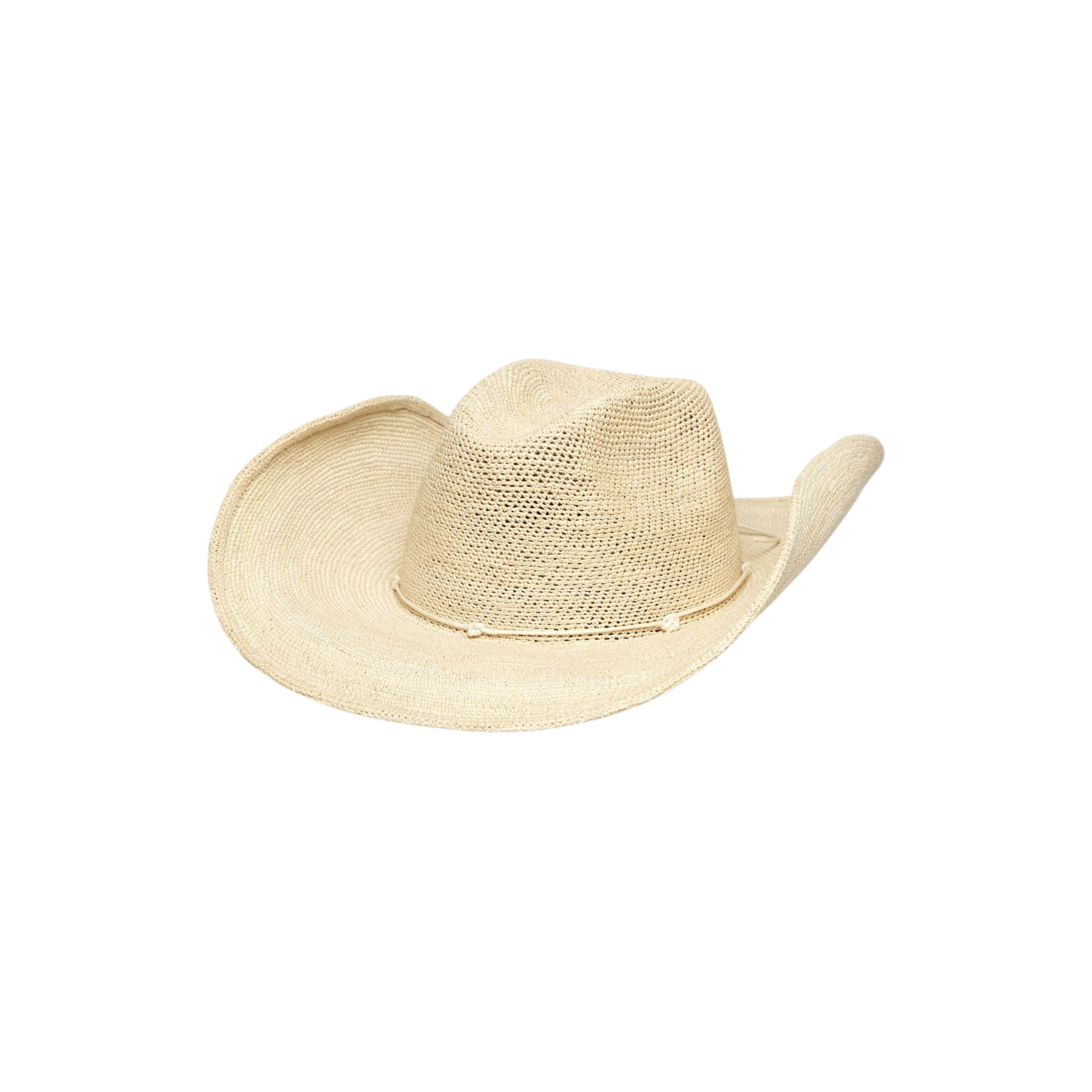 Woven straw cowboy hat made from Toquilla straw, a genuine Panama hat in sustainable materials