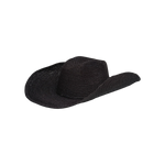 Black woven cowboy hat from Hacienda - Packable, ethically handcrafted with toquilla straw