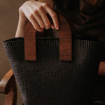Positano - Small - Bag - Artesano Handcrafted Toquilla Straw Hats Black