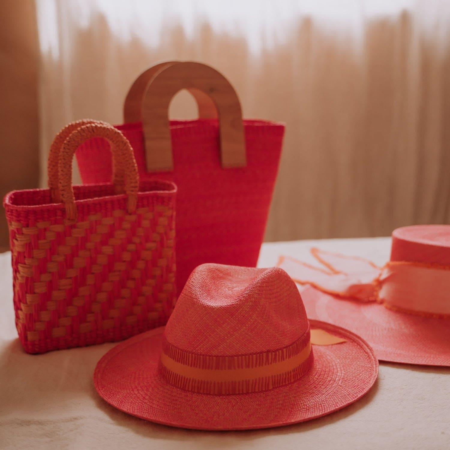 Bella - Hat - Artesano Handcrafted Toquilla Straw Hats Pink