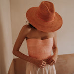 Giulia - Hat - Artesano Handcrafted Toquilla Straw Hats Red