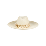Beaded straw hat from Ine made with toquilla straw and sustainable materials