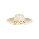 Beaded straw hat from Ine made with toquilla straw and sustainable materials