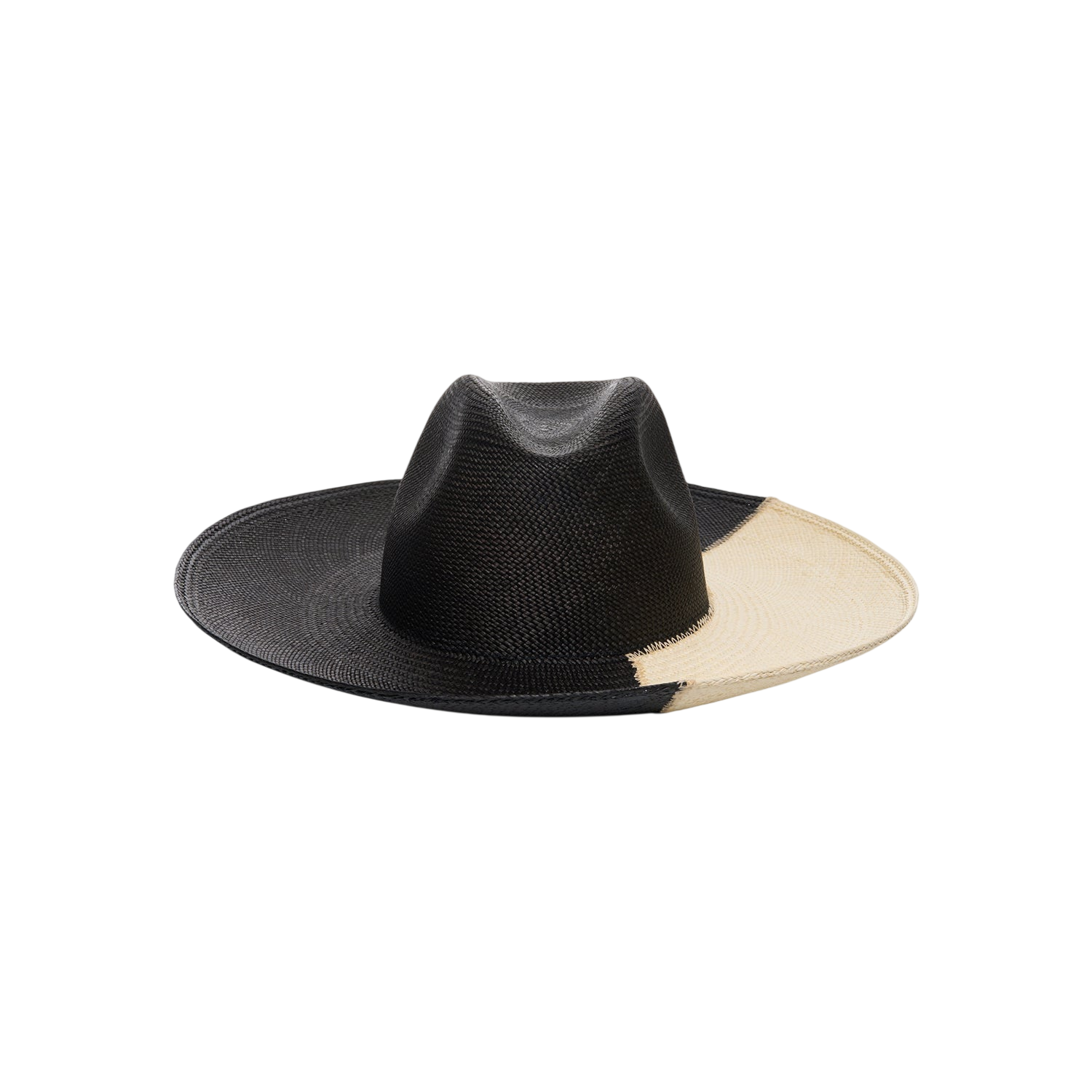 Two-tone straw fedora Cassis made from toquilla straw and sustainable materials