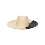 Two-tone straw fedora Cassis made from toquilla straw and ethically handcrafted