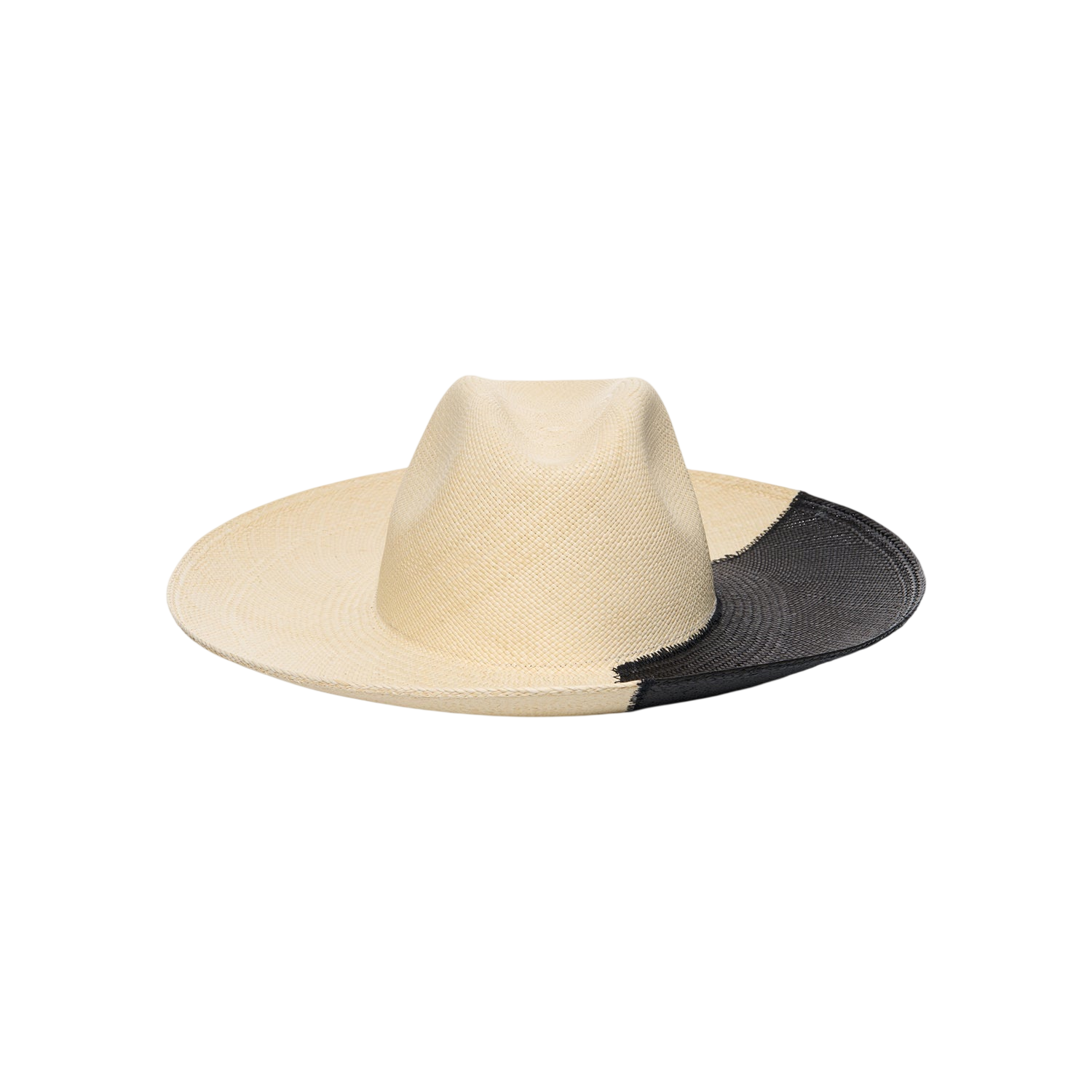 Two-tone straw fedora Cassis made from toquilla straw and ethically handcrafted
