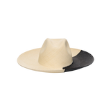 Two-tone straw fedora Cassis made from toquilla straw and ethically handcrafted