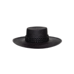 Black Straw Bolero Hat from Wasi in Natural Toquilla Straw for stylish sun protection