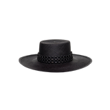 Black Straw Bolero Hat from Wasi in Natural Toquilla Straw for stylish sun protection