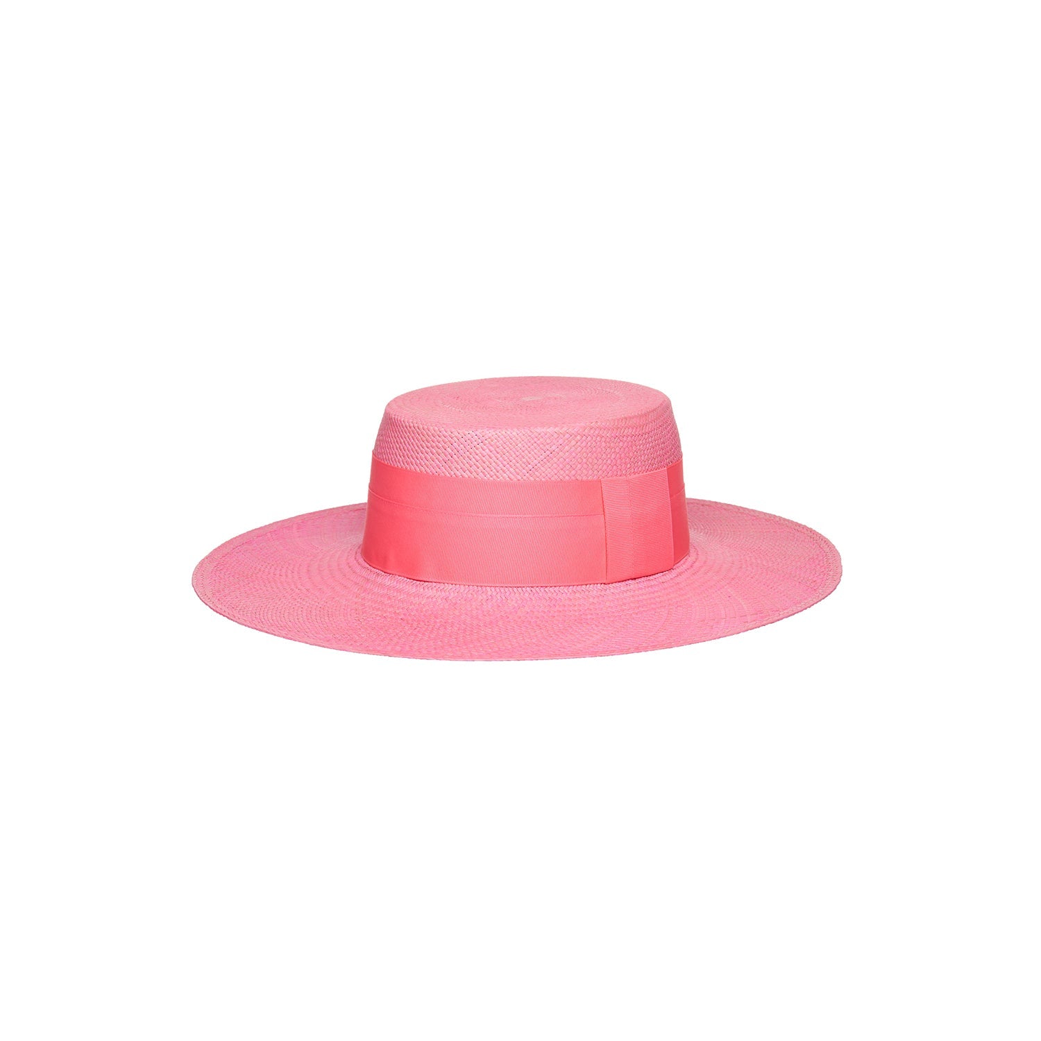 Pink toquilla straw Yaku Wide Brim genuine Panama Hat for stylish summer looks