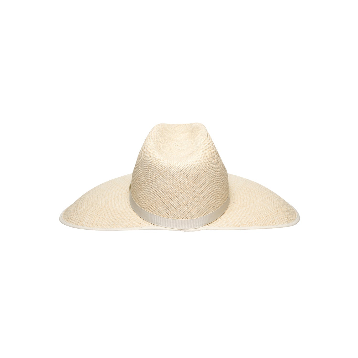 Beige toquilla straw visor hat with a wide brim, perfect for sun protection and style