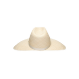 Beige toquilla straw visor hat with a wide brim, perfect for sun protection and style