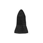 Black woven sun hat made from natural toquilla straw, named Sandra - Foldable