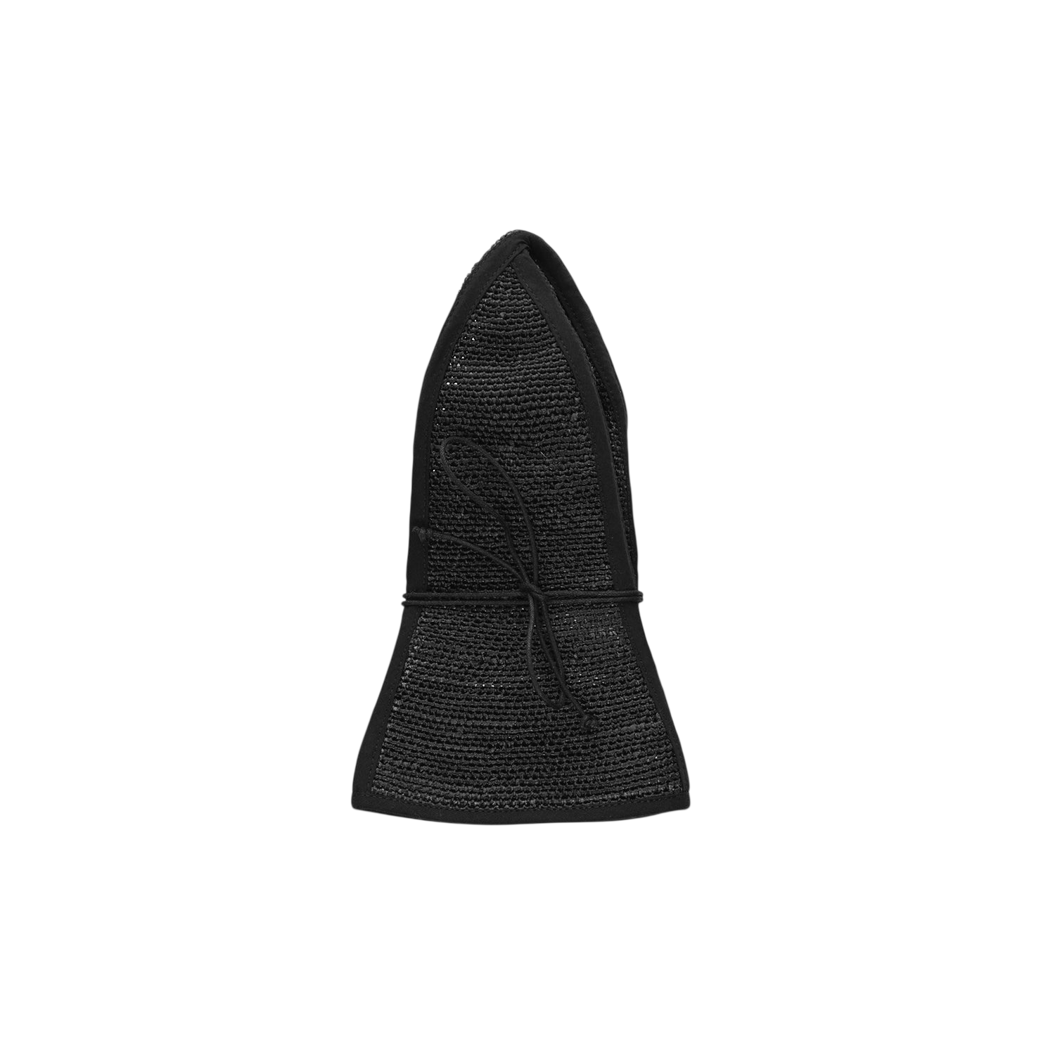 Black woven sun hat made from natural toquilla straw, named Sandra - Foldable