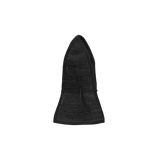 Black woven sun hat made from natural toquilla straw, named Sandra - Foldable