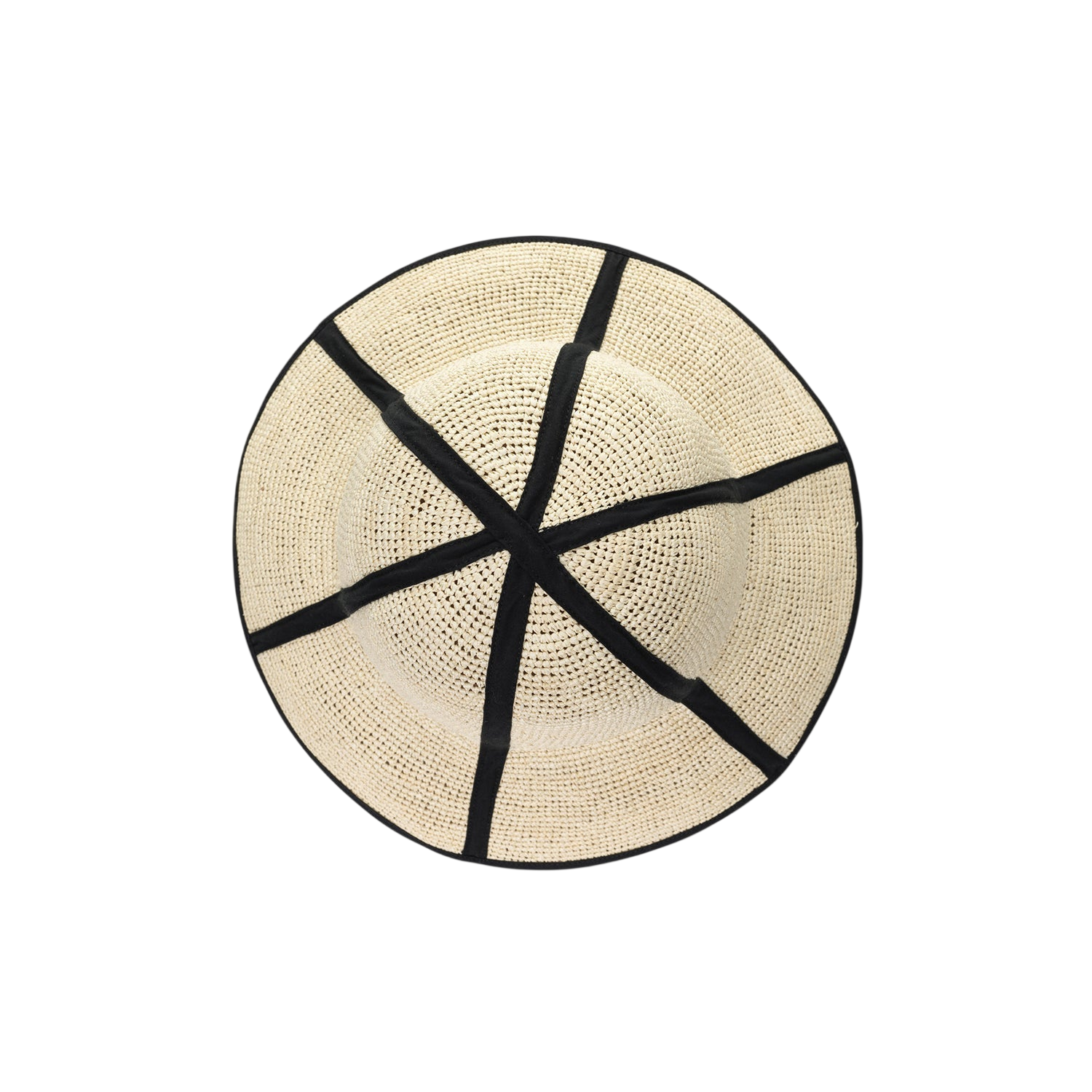 Sandra Foldable hat crafted from natural toquilla straw with a stylish black ribbon