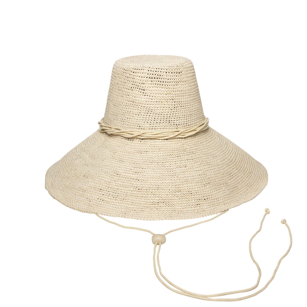 Madalena - Packable Extra Wide Brim Cord Chin Strap Toquilla Straw