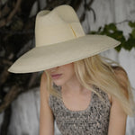 Wide-brimmed straw hat Antibes made of toquilla straw, a genuine Panama hat