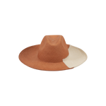 Two-tone straw fedora Cassis made from toquilla straw, an ethically handcrafted genuine Panama hat