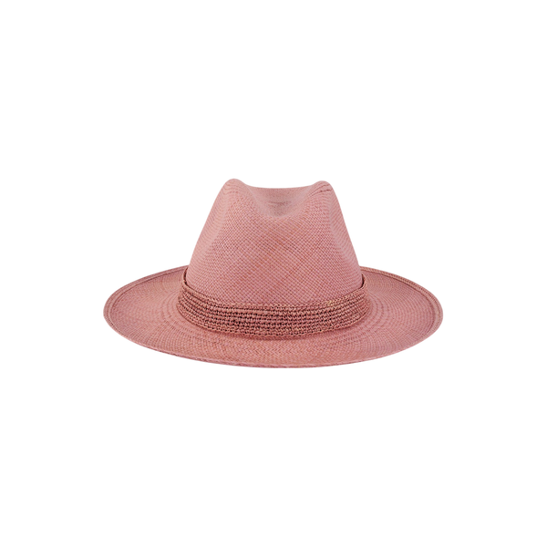 Artesano from Anthropologie Bright Pink Wide-Brim Straw Hat with Red Band Artesano| Marina St Barth main image 2