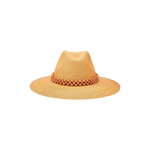 Peoni Wide Brim Genuine Panama Hat in Toquilla Straw with Beaded Band Detail