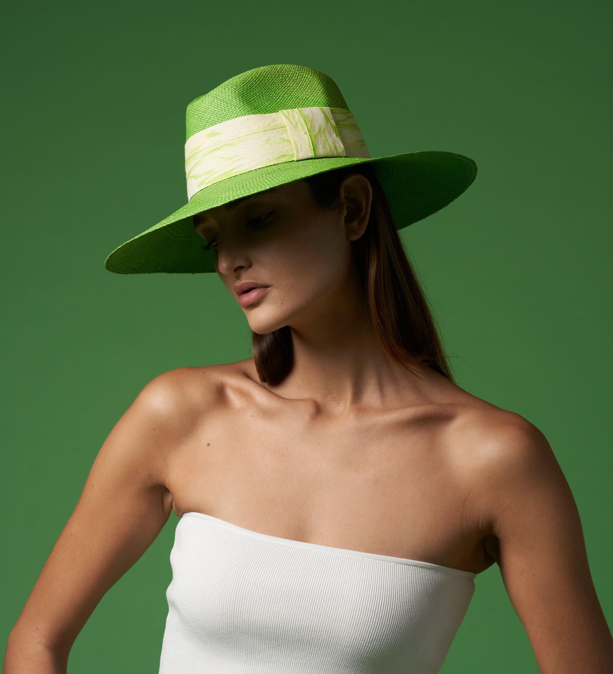 Azurra - Hat - Artesano Handcrafted Toquilla Straw Hats Green