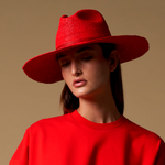 Giulia - Hat - Artesano Handcrafted Toquilla Straw Hats Red