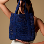 Como - Bag - Artesano Handcrafted Toquilla Straw Hats Blue