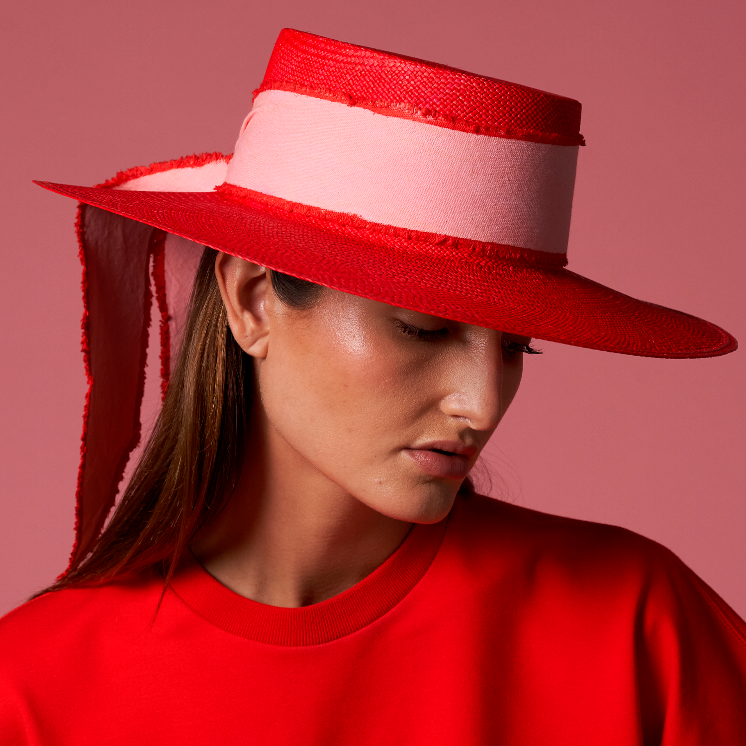 Basque - Hat - Artesano Handcrafted Toquilla Straw Hats Red