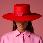 Bianca - Hat - Artesano Handcrafted Toquilla Straw Hats Red