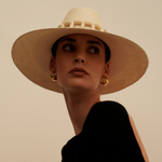 Wide-brimmed straw hat named Ine, a genuine Panama hat, ethically handcrafted from toquilla straw