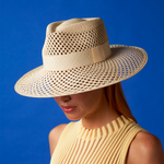 Beige woven sun hat Ravenna Wide Brim made from sustainable toquilla straw