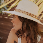 Stylish toquilla straw hat from Lagos with custom initials made from sustainable materials
