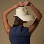 Wide-brimmed toquilla straw visor hat named Anna for sun protection and style