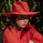 Giulia - Hat - Artesano Handcrafted Toquilla Straw Hats Red