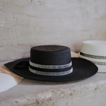 Mia - Hat - Artesano Handcrafted Toquilla Straw Hats Black